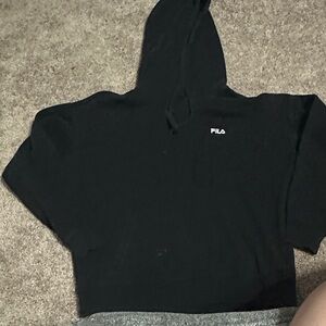 Fila Black Hoodie with Logo